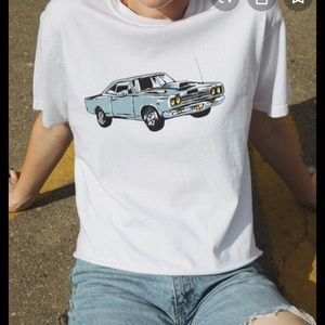 Brandy Melville Blue Car Shirt